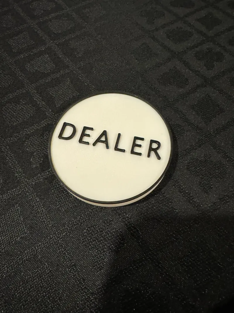 Dealer Button for Poker, Texas Hold 'Em