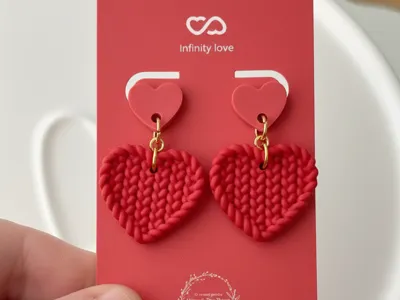 Woven Heart Earrings