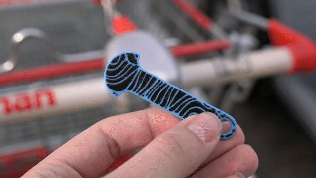Shopping cart unlocker keychain for AMS