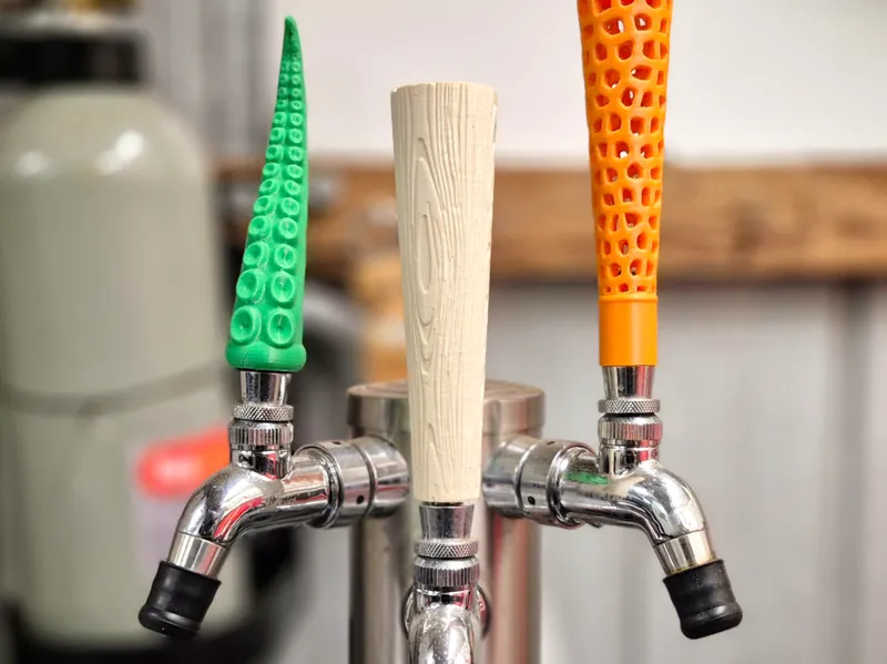 Beer Tap Handle - Printed Threads - Wood Effect