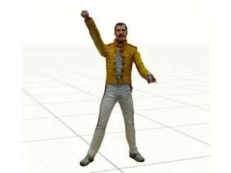 Freddie Mercury - Live At Wembley pose