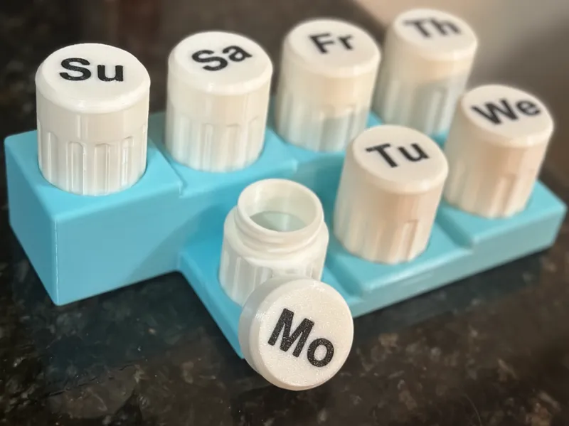 Pill Organizer Bottles with Stand