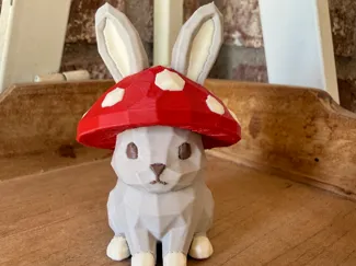Cottagecore Mushroom Rabbit
