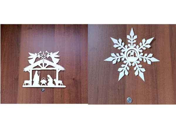 Décoration de porte de Noël