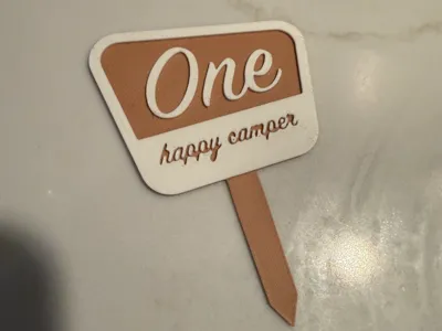 One Happy Camper Cake/Cupcake Topper