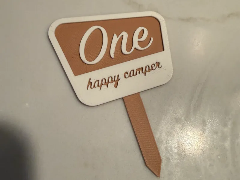 One Happy Camper Cake/Cupcake Topper