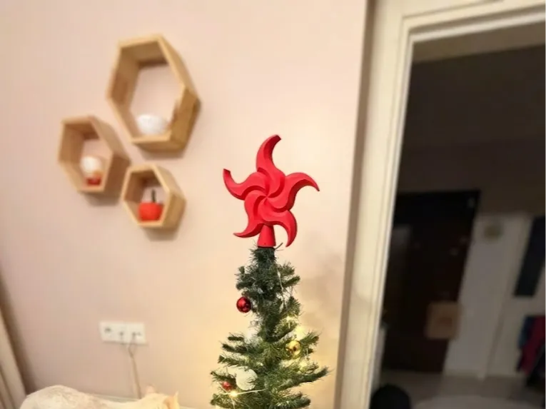 Modern Spiral Christmas Tree Topper Stylish 