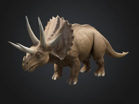Petit tricératops pour fin de bobine