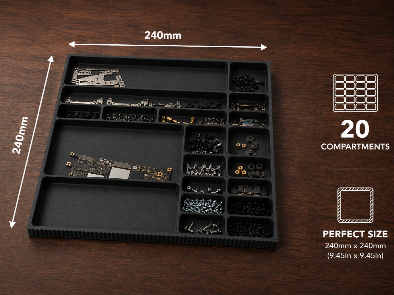 Electronics Disassembly & Screw Organizer Tray