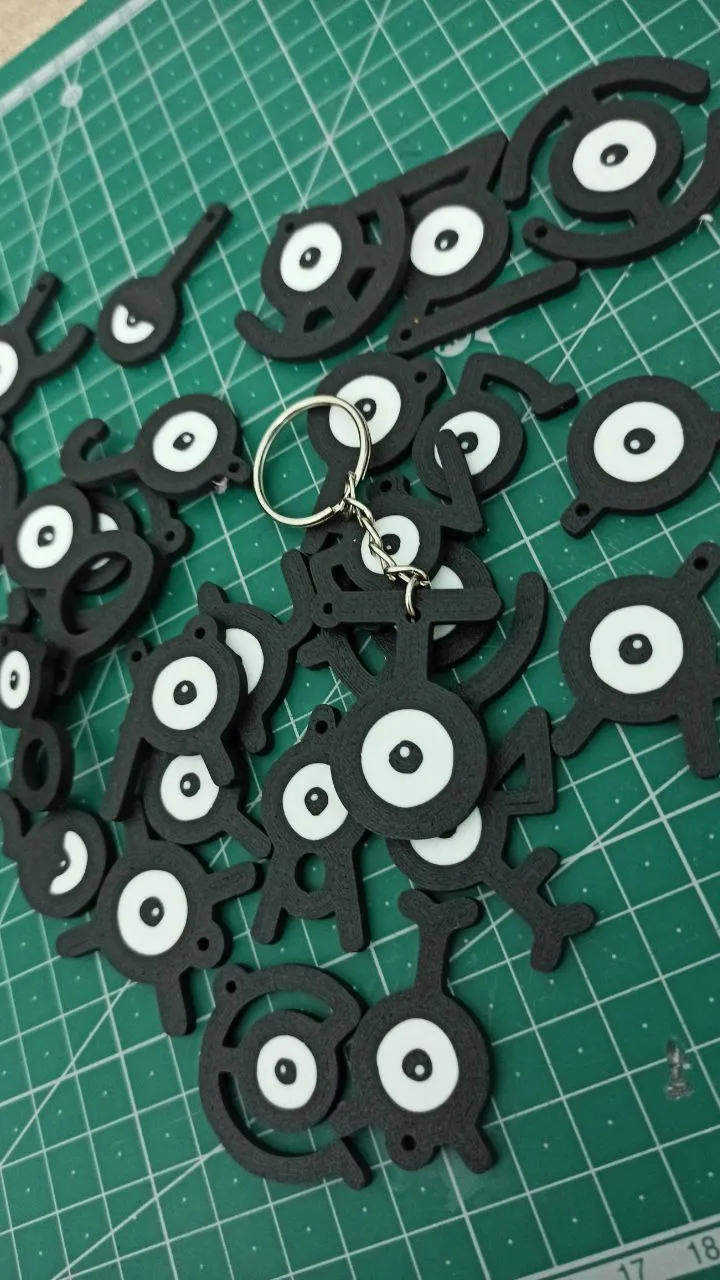 Unowns Alphabet Keychain