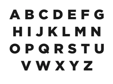Capital English Alphabet