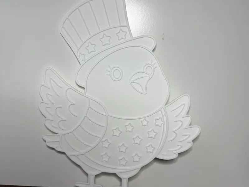 Patriotic Bird Print & Paint Panel