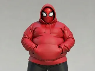 Spider-fat with Hoodie – Funny Superhero Figurine