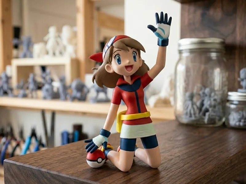 May Pokémon Champion Desk Sitter Anime Figure