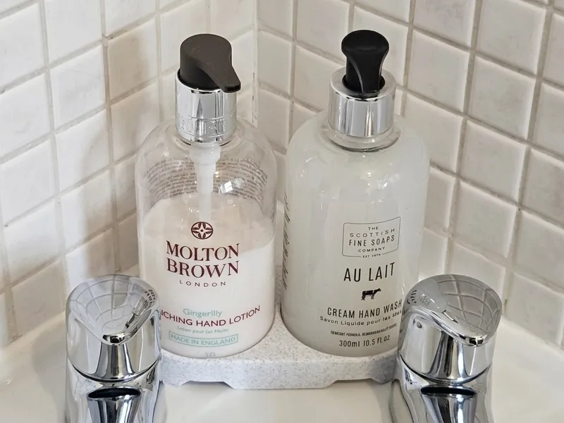 Hand Soap Pump Bottle Tray Stand