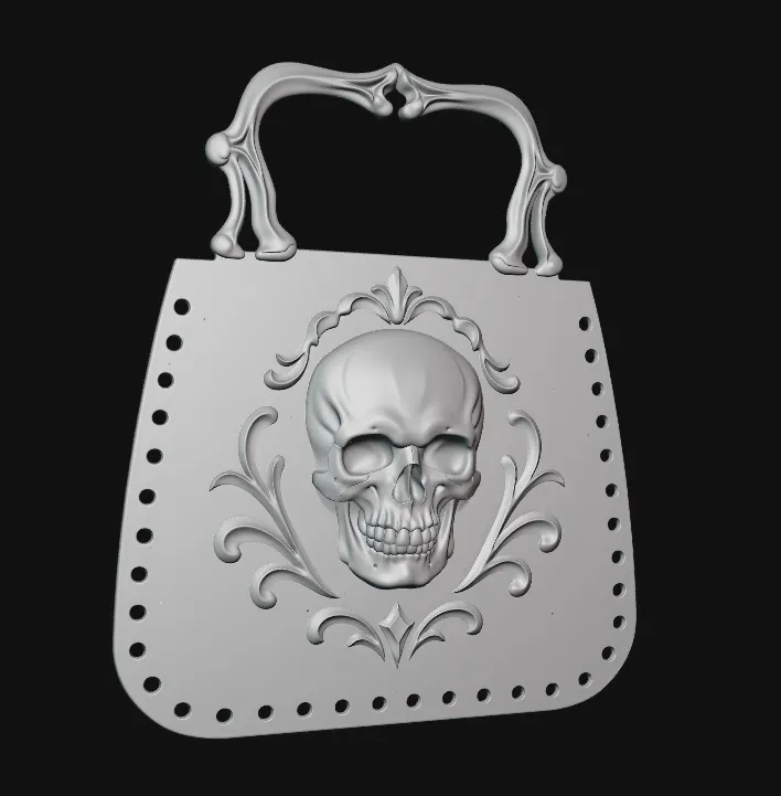 Gothic Rose Rococo Crochet Bag Frame - Free 3D Print Model - MakerWorld