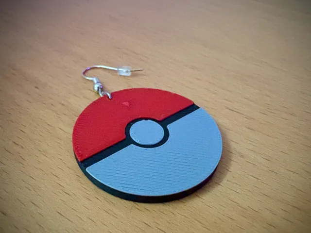 earring or keychain pokeball