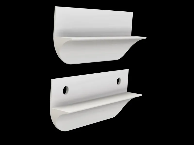 Slim handle for wall cabinet door