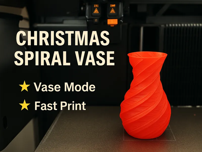 Christmas Spiral Vase