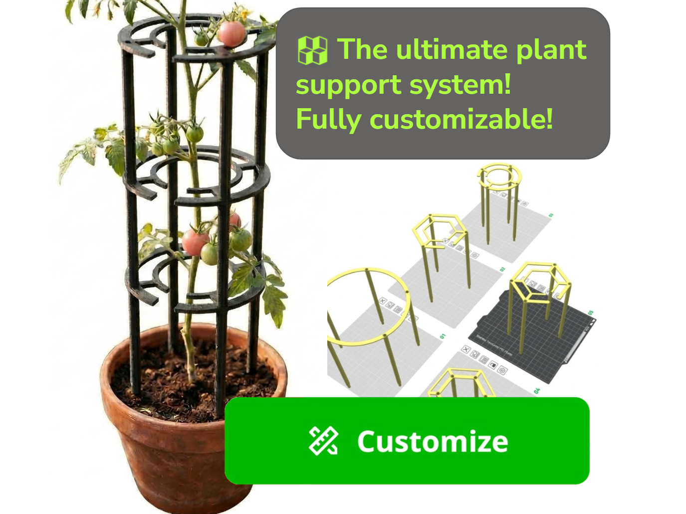Ultimate Plant Support - Stackable & Customizable