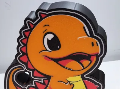 Lightbox - Cute orange dinosaur