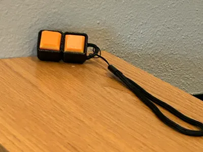 keyboard clicker 2 key keychain