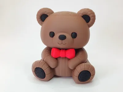 Lovable Cuddly Bear with Bow
