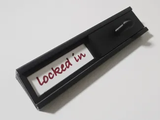 Desk Status Nameplate | Swappable Cards | Any Text