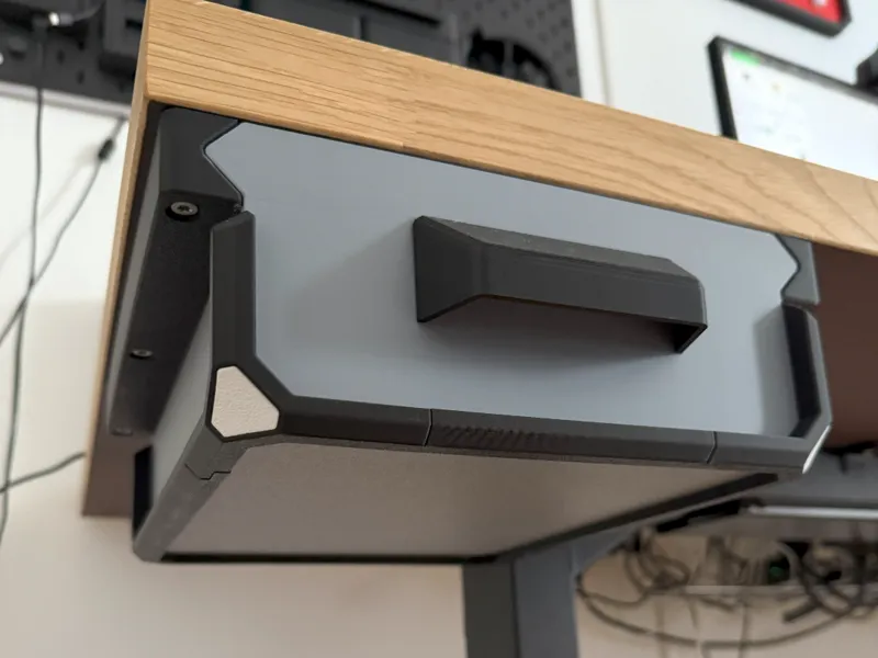 Under desk drawer with multi storage 