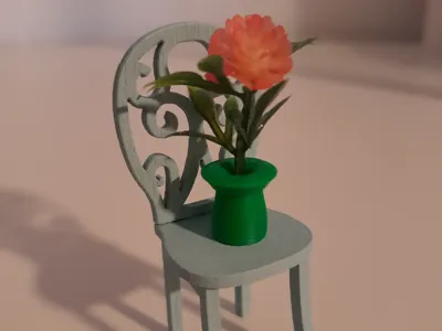 Flower Vase Mini Model Dollhouse  