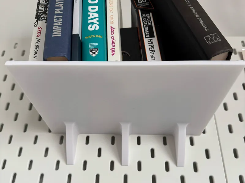 Heavy-Duty Skadis Bookshelf for IKEA Pegboards