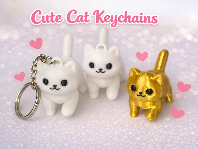 Cute Cat Keychain