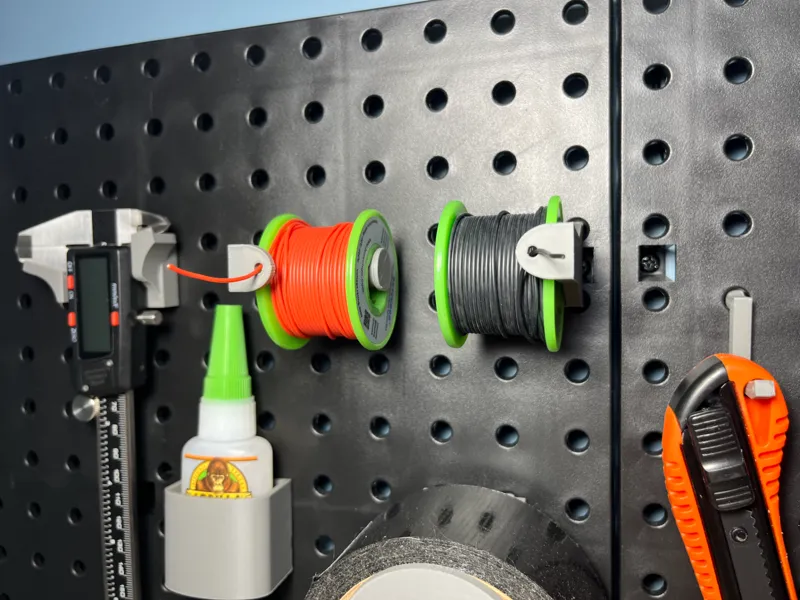 Pegboard Spool Wire Holder