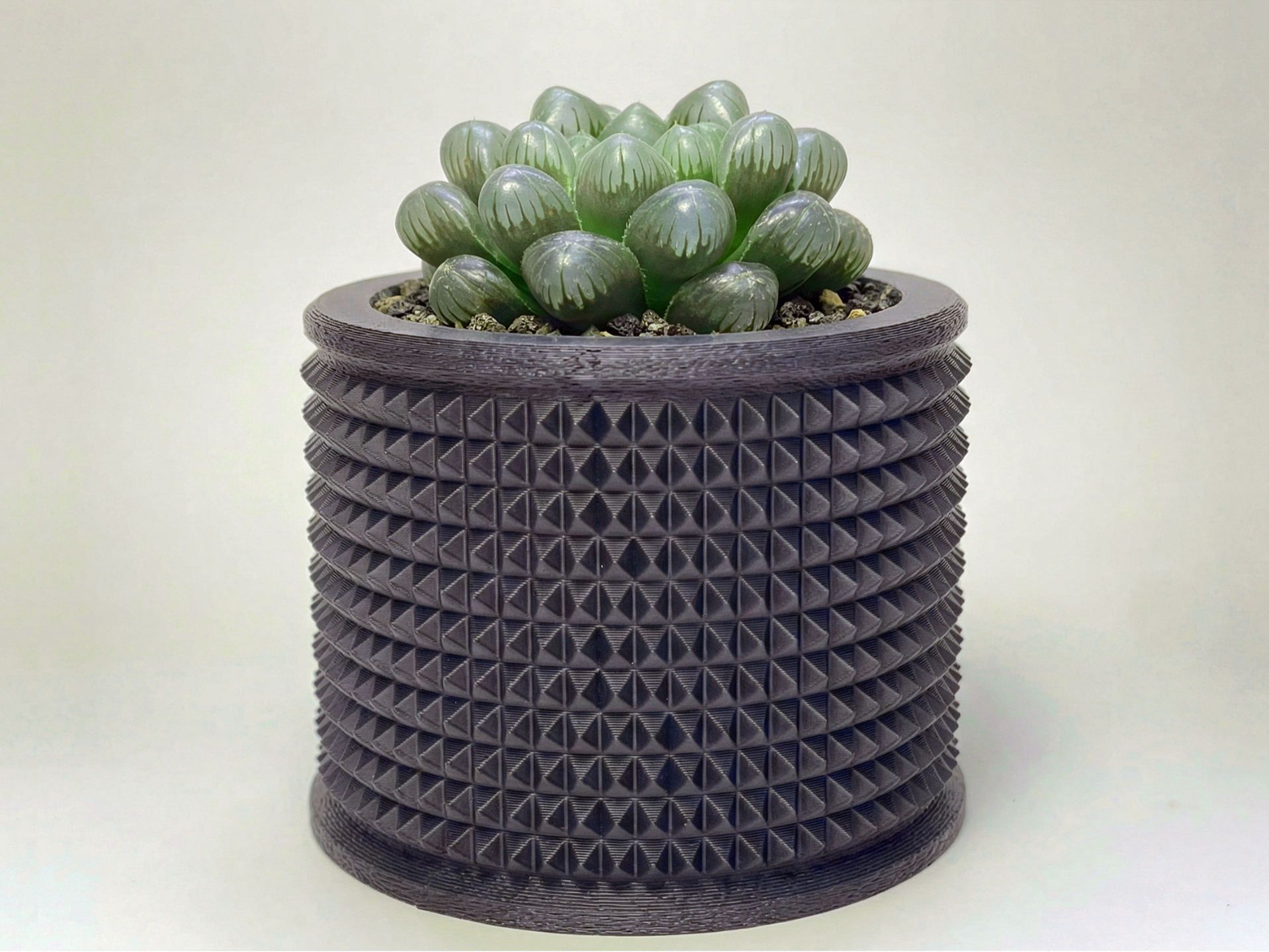 Modern Geometric Planter –  Bold Texture — free 3D print STL file