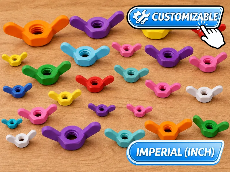 Parametric IMPERIAL Wing Nut (#0 to 2")