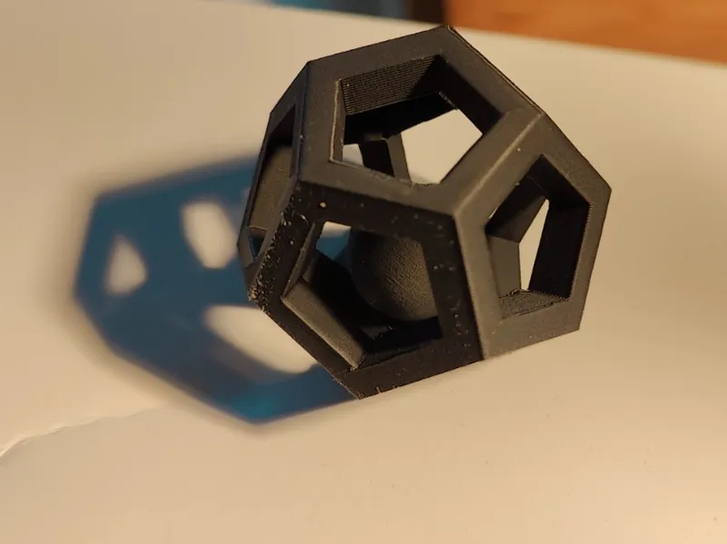 Open dodecagon with ball inside