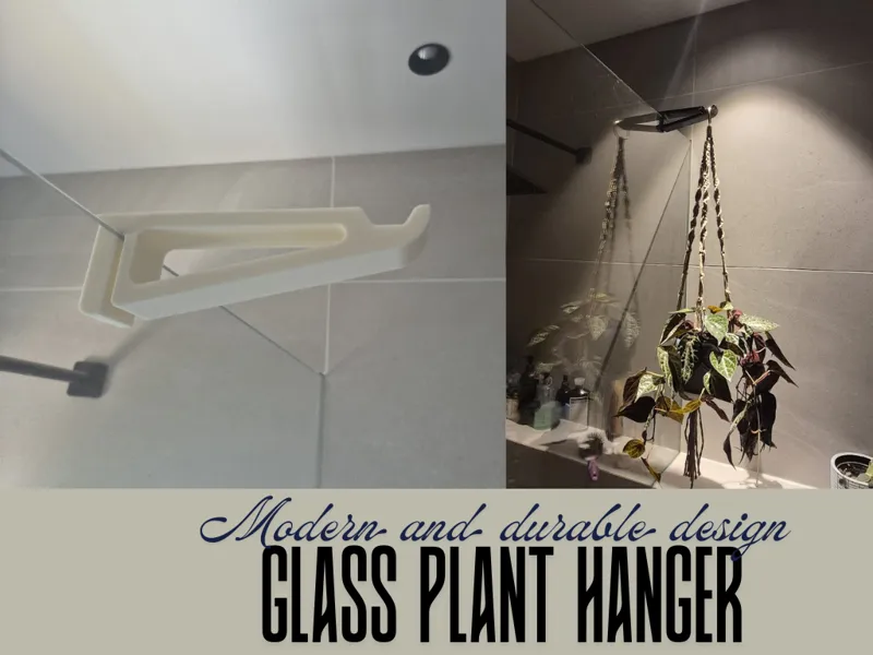 Durable Shower Glass Plant Hanger for 8mm/6mm