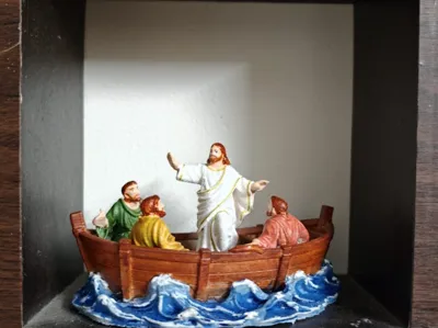Jesus Calming the Storm -3d Diorama