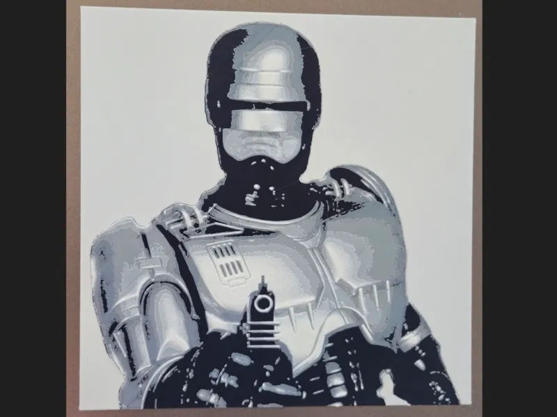 Robocop Hueforge style art