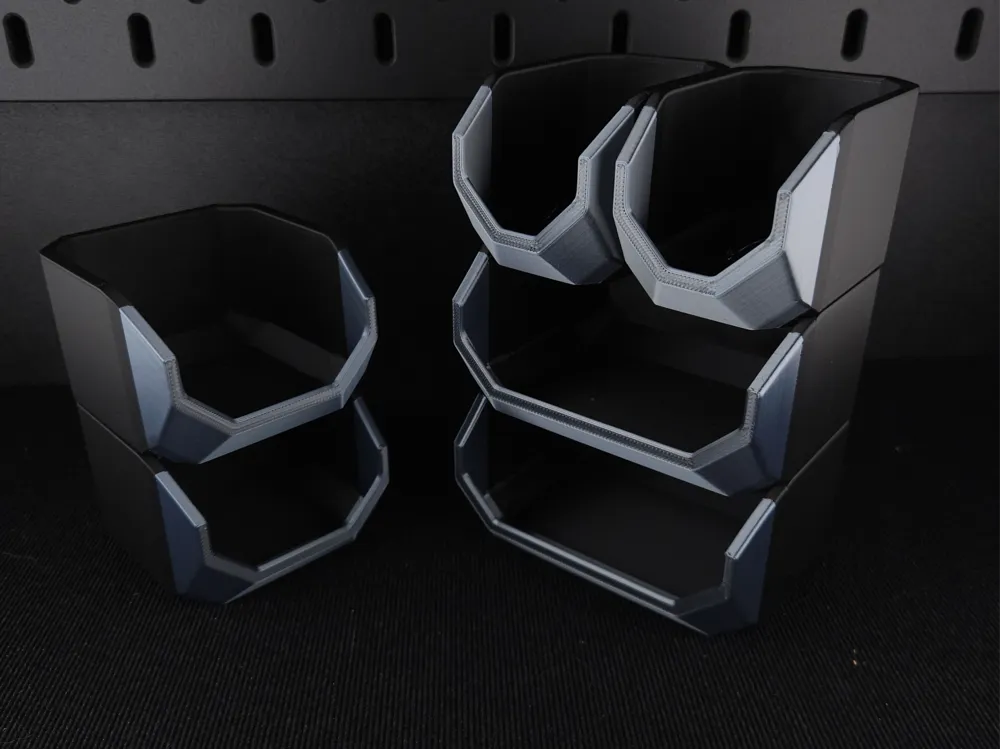 Miniatura 2 do modelo 3D BUCKETS MINI's - Stackable Organizer - no support