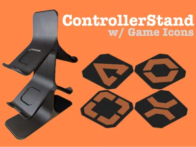Controller Stand with game icons
