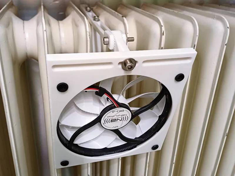 Radiator fan holder heat booster / Heizungslüfter