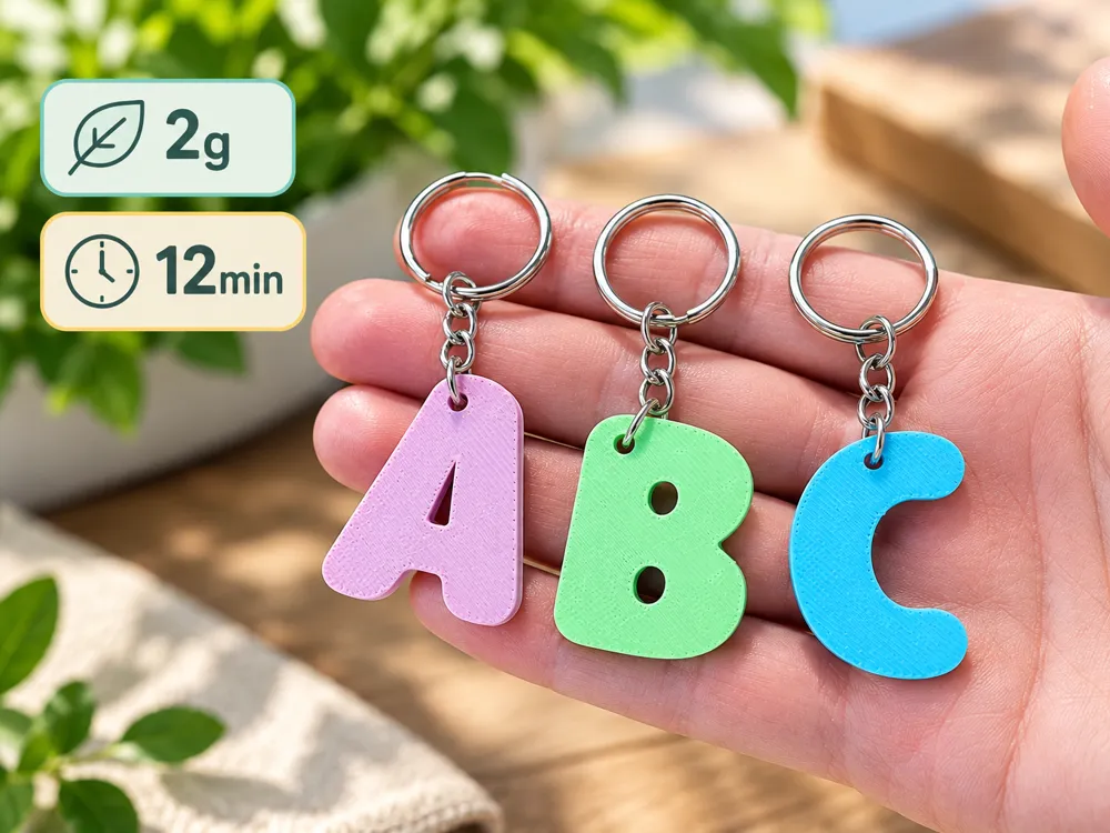 Llavero: Key Chain Alphabet A-Z. Referencia del modelo original.