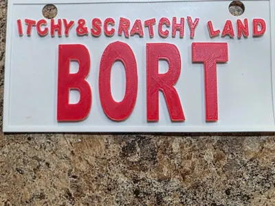 Bort License Plate