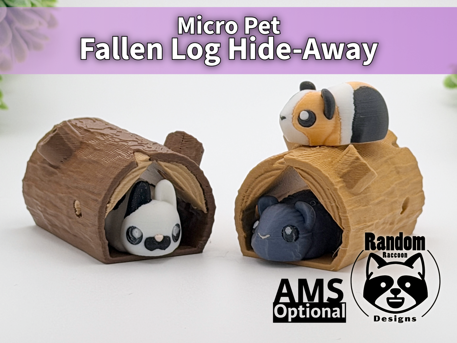 Fallen Log Hide-Away for Micro Pets