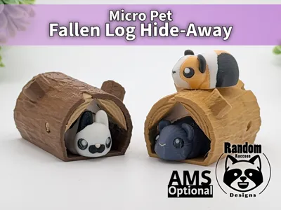 Fallen Log Hide-Away for Micro Pets