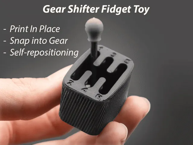 Gear Shifter Fidget Toy - Print In Place