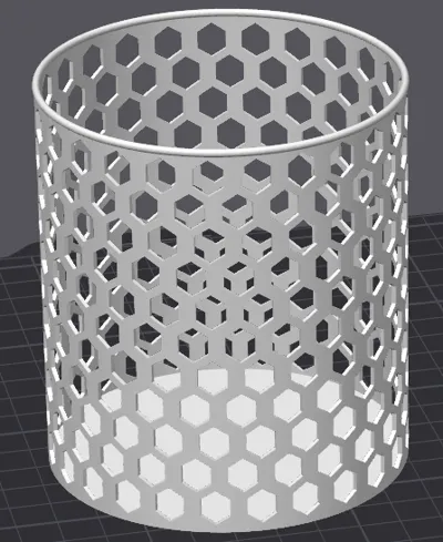 Pen holder honeycomb structure