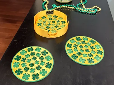 St. Patrick's Day Clover Shamrock Coasters