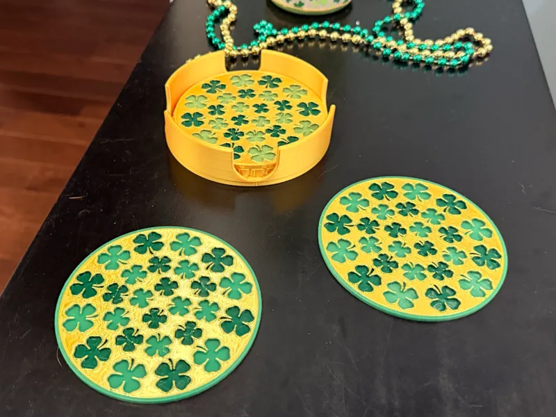 St. Patrick's Day Clover Shamrock Coasters